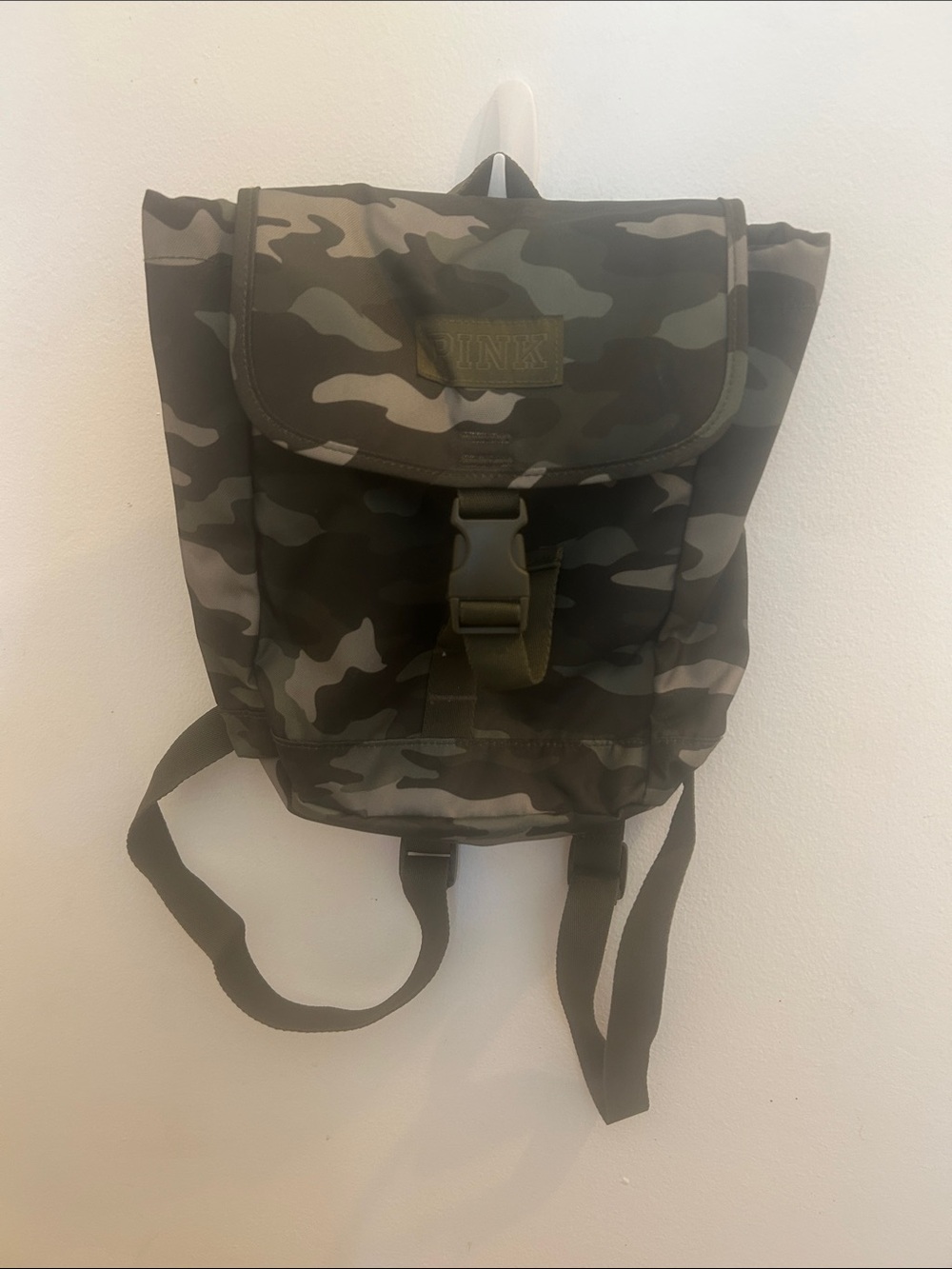 PINK Victoria's Secret Olive Camo Mini Backpack